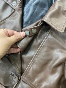 Ropa de talla grande para mujer Chaqueta de cuero genuino de alta calidad Abrigo Mujer Cuero largo - Product Image 4