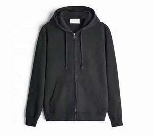 Sudadera con Capucha para Hombre, de Alta Calidad, Sólida, Transpirable, con Diseño de Cremallera Personalizado, de Algodón Grueso, Estilo Urbano, Ligera para Invierno - Product Image 2