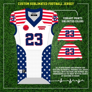 Customized American Football Jerseys Wholesale Cheap Price Sublimated Design Top American Football Jersey Manufacturer - Product Image 2