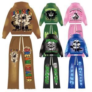 Ensemble de survêtement de sport élégant avec logo personnalisé, sweat-shirt et pantalon de sport unisexe, respirant, écologique, 2 pièces - Product Image 6