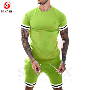 กางเกงขาสั้น2ชิ้นสำหรับผู้ชายชุดออกกำลังกายขาสั้นสำหรับผู้ชายชุดวอร์มแนวสตรีทชุดวอร์มแบบสั้นสำหรับใส่เล่นกีฬาฤดูร้อน - Product Image 4