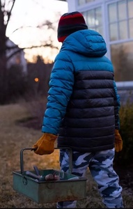 Gants antidérapants légers durables résistants à la perforation pour jardin en cuir pour enfants - Product Image 3