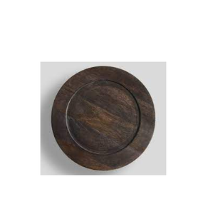 Plaque de chargement en bois de forme ronde pour mariage et maison, design et plat uniques avec plaque de chargement sculptée et polie - Product Image 2
