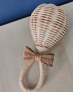 Cloche de rotin faite à la main décoration d'arbre de Noël ornement naturel rustique élégant en forme de cloche ornement de vacances cadeau de Noël en bambou - Product Image 1