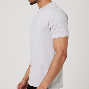 Camiseta lisa en blanco de alta calidad, camiseta con logotipo Digital informal con estampado de pantalla personalizado para hombre - Product Image 4