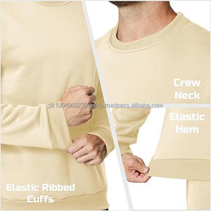 Sudadera de cuello redondo de invierno para hombre, jersey de manga larga suave de lana gruesa Interior de algodón cepillado para uso en clima frío - Product Image 6