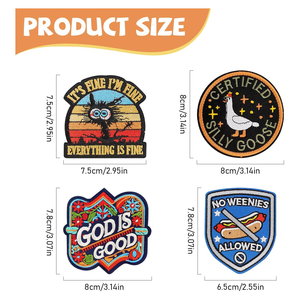 Funny Tactical Badges Reflective Textile Embossed Hook Loop Set for Bags Caps Gear & Outdoor Accessories - Product Image 6