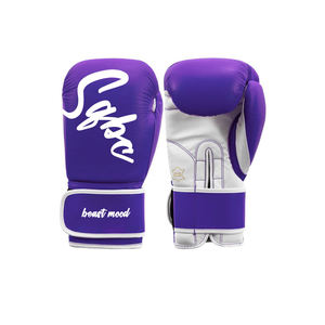 Guantes de boxeo de cuero mate azul Logotipo personalizado Diseño de alta calidad Guantes de boxeo sin dedos transpirables - Product Image 5