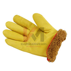 Gants de travail d'hiver Gants de moto en cuir thermique avec doublure en coton Protection contre le froid Gants de travail pour congélateur à usage intensif - Product Image 1