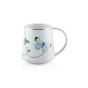 Taza de cerámica de porcelana con diseño de mariposa KPA0264 340 Cc Taza - Product Image 1