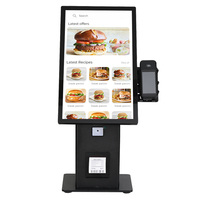 Kiosque de commande et de paiement en libre-service pour restaurant, système Android/Windows, écran tactile multipoint, kiosque LCD avec terminal de carte de crédit