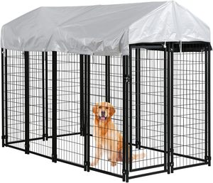 Moderna cuccia per cani all'aperto resistente gabbia per cani Pet casa recinzione in acciaio zincato cane Playpen cucciolo penna penna esercizio - Product Image 5
