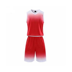 Ensemble d'uniformes de basket-ball sans manches imprimés personnalisés pour les équipes Tissu respirant à séchage rapide Durable Vêtements de sport confortables pas cher - Product Image 1
