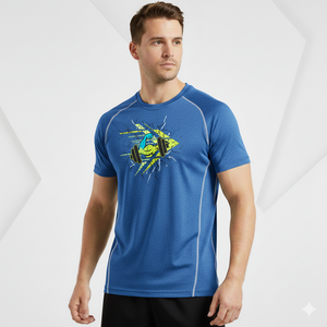 Camiseta de Cuello Redondo para Hombre, Uso Diario Básico, Mezcla de Algodón Suave y Ligera, Manga Corta, Cómoda, Estilo de Moda Masculina con Estampado Personalizado - Product Image 2