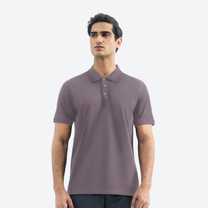 Custom High Quality Printed Logo Solid Color Casual 100% Cotton Pique Quick Dry Short Sleeve Golf Collared for Shirt - Product Image 1