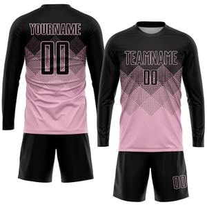 Nouveaux garçons Football uniforme personnalisé rose clair noir Sublimation Football uniforme Jersey Sportswear ommiz industrie - Product Image 4