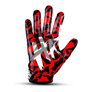 Hot Selling Adult Youth Outdoor Sport American <b>Football</b> Receiver Gloves Custom Silicone Grip Secure Catch And High Performance - Product Image 6