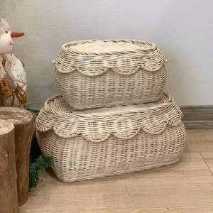 Panier en rotin décoratif fait à la main en gros stockage léger durable écologique parfait pour les hôtels et les centres de villégiature - Product Image 4