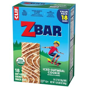 Clif Zbar - Galleta de Avena Helada - Barras de Snack Energéticas Suaves para Niños (Paquete de 18) - Product Image 1