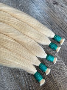 POPULAIRE! Cheveux birmans vietnamiens bruts non transformés vierges Super Double droits blonds en vrac cuticule alignée - Product Image 5