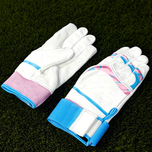 Haute qualité prix usine cuir de vachette longue manchette Softball gants de baseball pour frapper personnaliser les fabricants de gants - Product Image 2