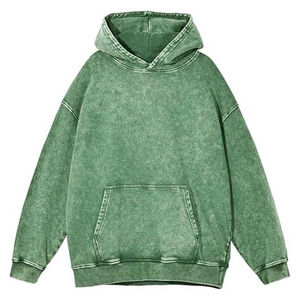 Conjunto de Pantalones Cortos y Sudadera con Capucha Estilo Vintage Lavado a la Piedra, Personalizado con Logotipo, Sudadera Extra Grande para Hombre 2026 - Product Image 2