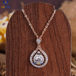 1.64 TDW Round Cut Diamond <b>Rose</b> <b>Gold</b> <b>Pendant</b> by Labstone / Celebrate Life's Brilliance with Diamonds / EF-VS Color - Product Image 1