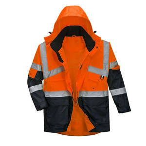 Chaqueta de trabajo de construcción de lona de invierno para hombre, ropa de trabajo de seguridad de alta visibilidad, logotipo personalizado, características reflectantes, opciones OEM - Product Image 4