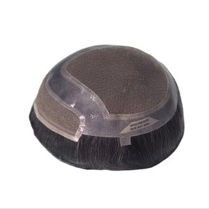 Prothèse capillaire homme en cheveux naturels, la plus vendue, avec dentelle frontale, ondulations naturelles/ondulations aquatiques/lisses crépus, patchs souples, cheveux indiens Taz Hair - Product Image 2