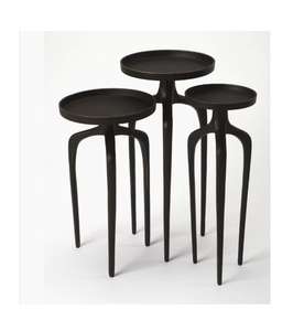 Mesa auxiliar de aluminio moderna y ecológica, diseño minimalista elegante para dormitorios contemporáneos y zonas de estar al aire libre - Product Image 2