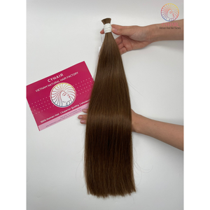 Qualité supérieure 100% vierge cuticule brute alignée un donneur de cheveux #6 couleur 20 pouces Texture naturelle droite cheveux humains - Product Image 1