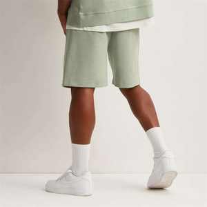 Ropa de moda para hombre, pantalones cortos de lana en blanco de algodón orgánico transpirable de talla grande con bolsillos - Product Image 3