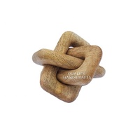 Accessoires de décoration intérieure modernes style ferme en bois de pin, motif végétal, pour mur, 2 pièces, Noël, chaîne à 3 maillons de qualité