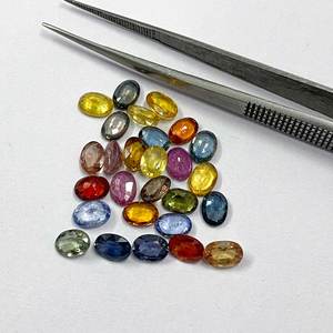 Haute qualité meilleure vente 3x4mm à 6x8mm Multi saphir ovale à facettes coupe pierre précieuse en vrac pour la fabrication de bijoux pierre précieuse de guérison - Product Image 4