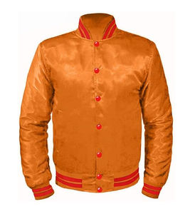 Chaqueta de bombardero bordada OEM para hombres y mujeres, prendas de vestir exteriores de satén de estilo callejero, chaqueta universitaria personalizada con aspecto deportivo universitario - Product Image 4