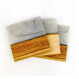 ที่รองแก้วเครื่องดื่มทำจากไม้และหินอ่อนรูปทรงสี่เหลี่ยมเสื่อไม้สำหรับเครื่องดื่มร้อนและเย็น - Product Image 1