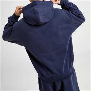 Sweat à capuche lavé pull d'hiver sweat décontracté Streetwear style vintage pull à capuche en coton polaire Logo personnalisé OEM. - Product Image 3