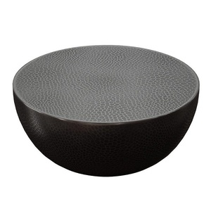 Metal aluminio bronce acabado redondo en forma de muebles de lujo mesa de centro para el hogar muebles decorativos para sala de estar - Product Image 6