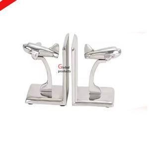 Porte-livres de bureau en acier inoxydable finition argent brillant 2025 - Product Image 5