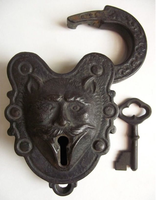 Serrures antiques de meilleure qualité de style ancien Serrure et clés en métal de fer Style vintage avec 2 clés Serrures de condition de travail pour la sécurité
