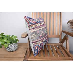 Multicolor <b>18x18</b> Inch Wool Kilim Pillow Luxury Bohemian Patchwork Cushion Floral Vintage Woven Jute Bedding Portable Oriental - Product Image 2