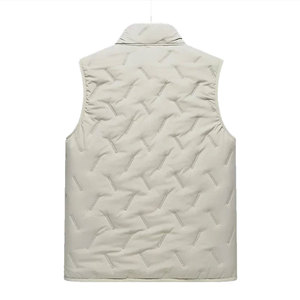 Chaqueta acolchada gruesa para hombre con logotipo personalizado, cuello levantado térmico cálido para exteriores, bolsillo con cremallera - Product Image 2