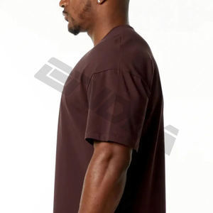 เสื้อยืดโอเวอร์ไซส์ผ้าฝ้ายออร์แกนิคคุณภาพสูง แฟชั่นเรียบง่าย พร้อมโลโก้สั่งทำ เป็นมิตรต่อสิ่งแวดล้อม แห้งเร็ว ระบายอากาศได้ดี เหมาะสำหรับออกกำลังกายสำหรับผู้ชาย - Product Image 6