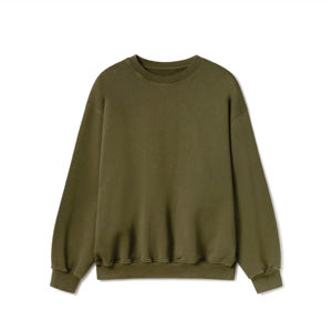 Vêtements de couleur unie pour hommes Sweatshirts à col rond Fabrication de vêtements Conception respirante Tissu doux en éponge française 100% coton - Product Image 1