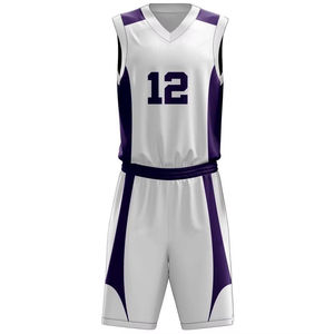 Uniformes de basket-ball respirants sur mesure, 100% polyester, prix de gros, service OEM, uniforme de basket-ball - Product Image 2