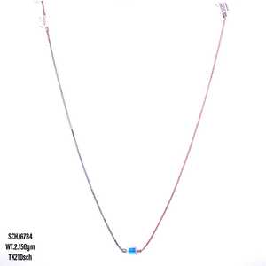 Bijoux pour femmes de haute qualité en argent sterling 925 double ton diamant CZ zircon cubique chaîne collier pour la mode - Product Image 1