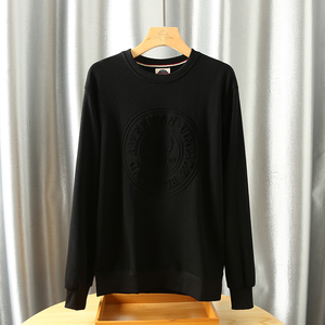 Sweats à capuche et sweat-shirts pour hommes de haute qualité Basics Cotton Blended 3D Embossed Design Custom Cotton Fleece Logo Embroidery Crewneck - Product Image 5