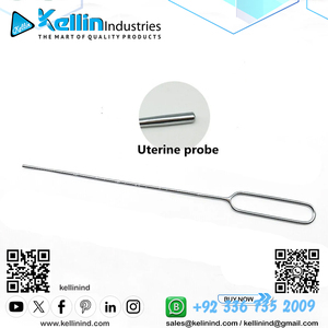 Ensemble de 3 instruments gynécologiques : sonde utérine manuelle, crochet d'extraction et fourche de placement - Product Image 3