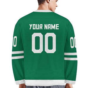 Jersey de hockey sobre hielo Vintage de alta calidad, sublimación bordada de manga larga, Jersey de hockey sobre hielo personalizado para hombres, transpirable 2025 - Product Image 3