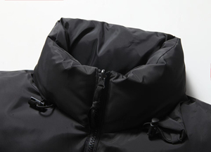 Néon vert brillant recadrée à manches longues manteau d'hiver veste bouffante pour les femmes col montant Style bulle - Product Image 5